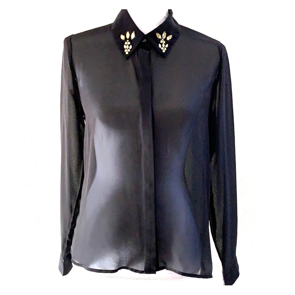 chiffon beaded top